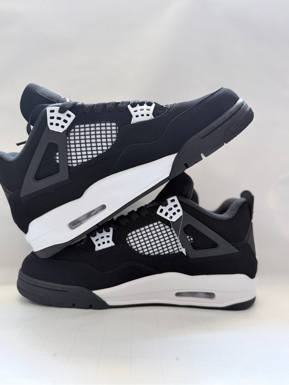 Jordan Retro 4 Black White Sneakers